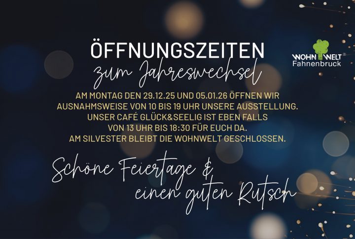 SONDERÖFFNUNGSZEITEN